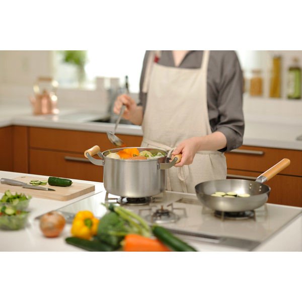 Chitose Stainless Steel Small Stock Pot (IH Compatible) 6-quart/5L