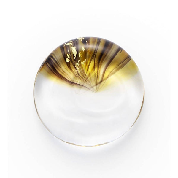 アデリア ハンドメイドガラス箸置き ゴールド アンバーガラスデザイン