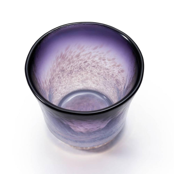 アデリア ハンドメイド 酒器 ショットグラス 鮮やかな紫の模様 75ml