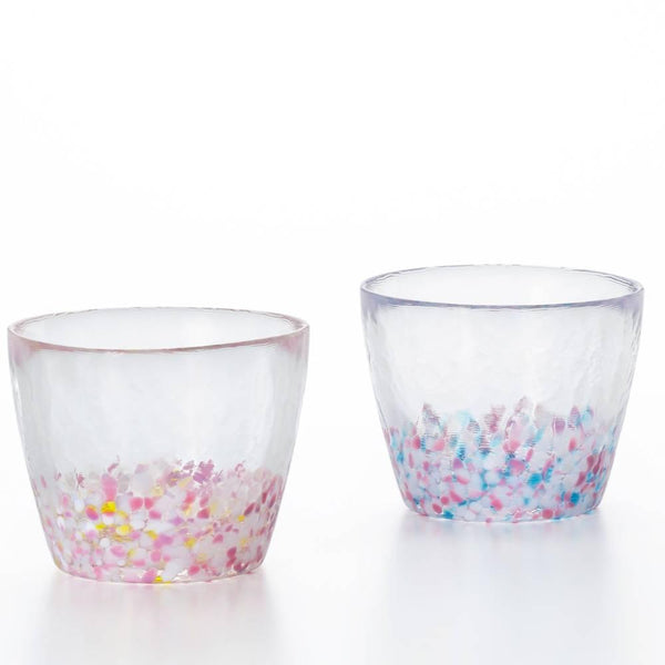 アデリアハンドメイド桜デザインドリンキンググラス190ml(ペアセット)