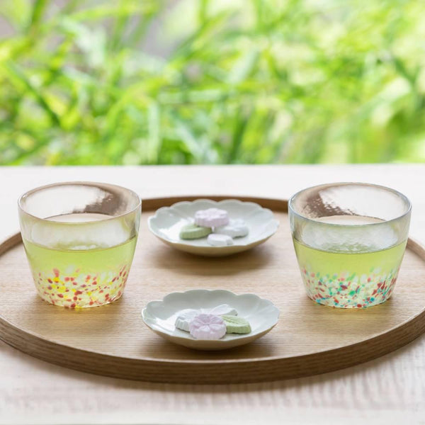 アデリアハンドメイド桜デザインドリンキンググラス190ml(ペアセット)