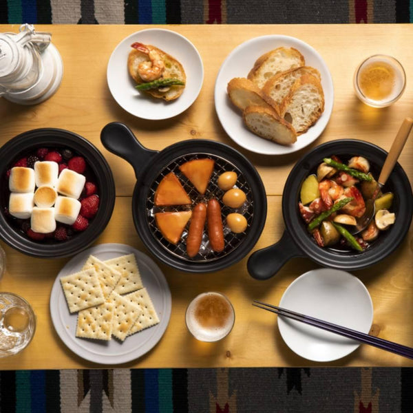 アデリア陶器 スモーカーパン ガラスドーム蓋&ウッドチップ付