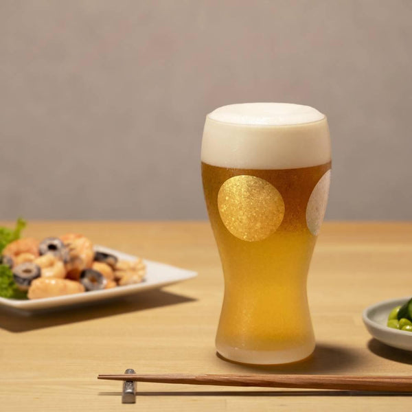 アデリア プレミアム ゴールド サン&シルバー ムーン フロステッド ビアグラス 380ml