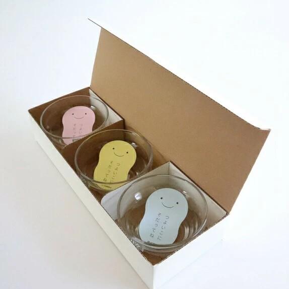 アデリア 子供用 割れにくい 小型ガラスボウル3個