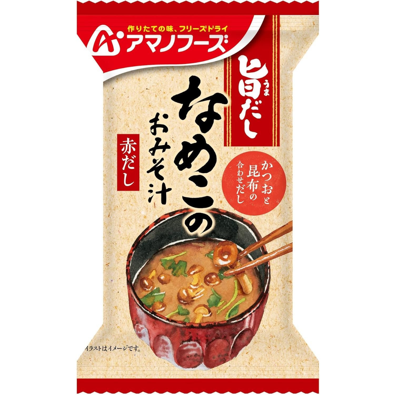アマノフーズ フリーズドライ なめこ入り赤みそ汁 10食分