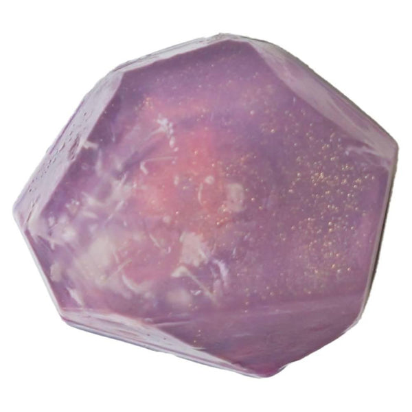 アメジストジュエリーソープ ハンドメイド モイスチャライジング パープルクリスタルバーソープ 60g