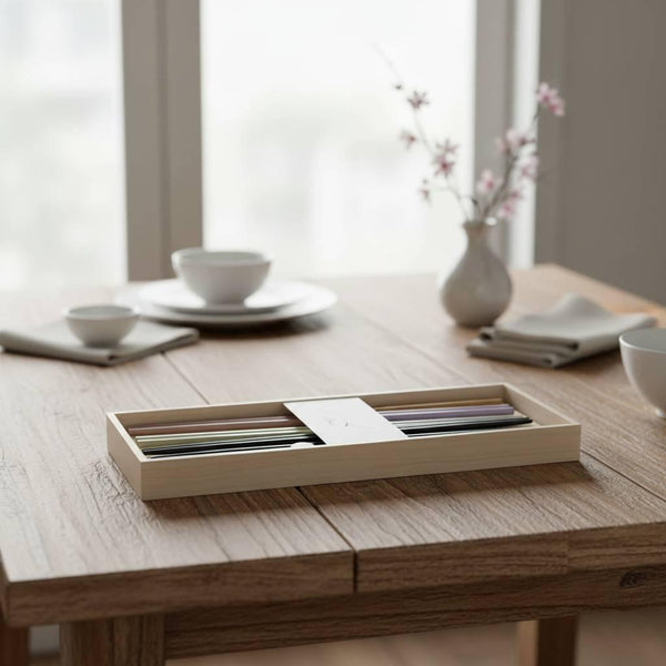 抗菌箸 エレガントなシャンパンカラー ギフトボックス 23cm(5膳入り)