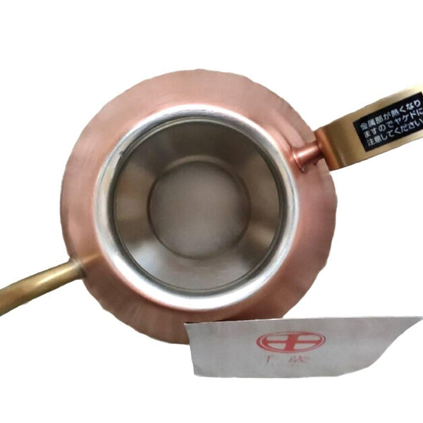 千歳銅グースネックケトル 木製ハンドル付き 0.9L