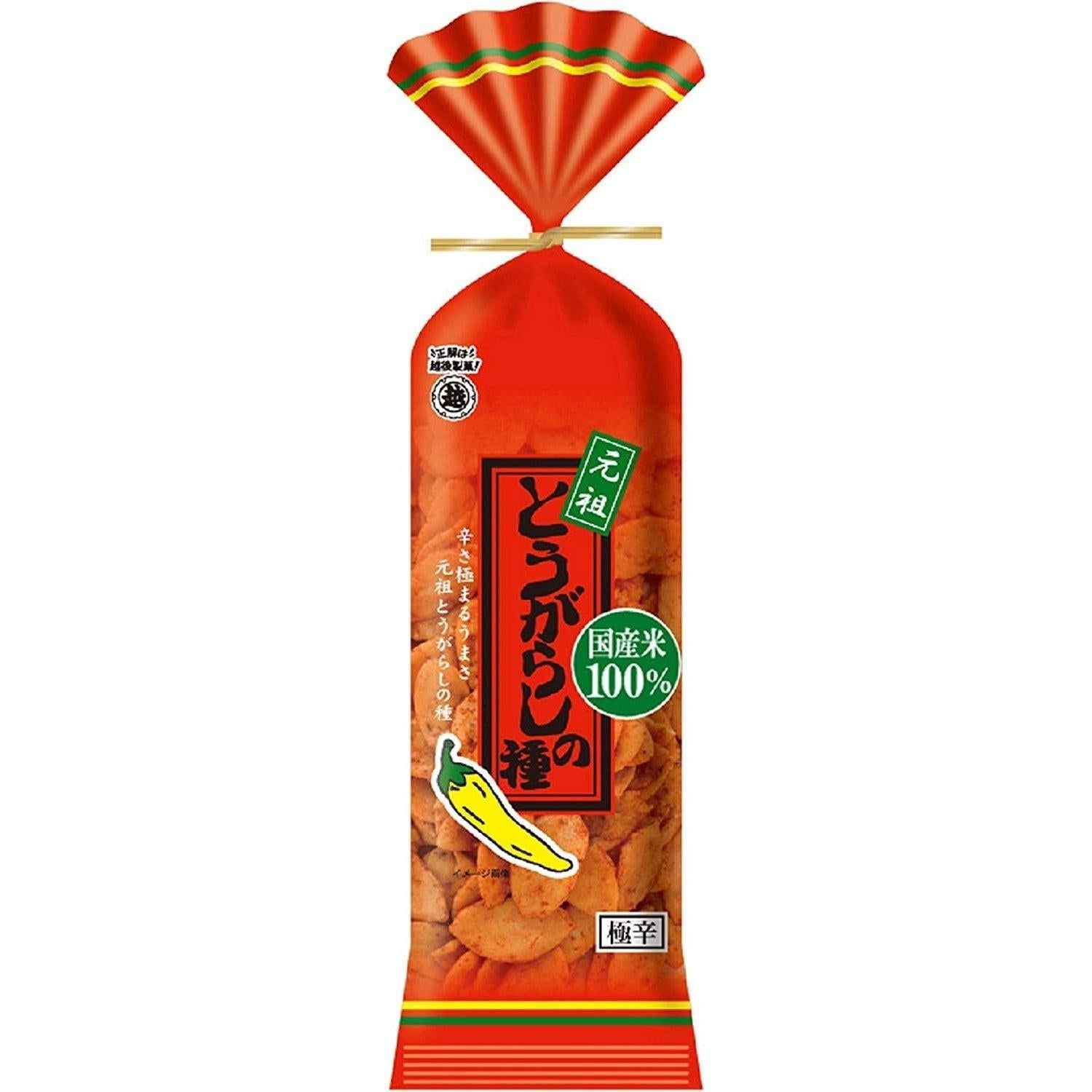 越後製菓 とうがらしの種 ピリ辛せんべい 80g (5枚入)