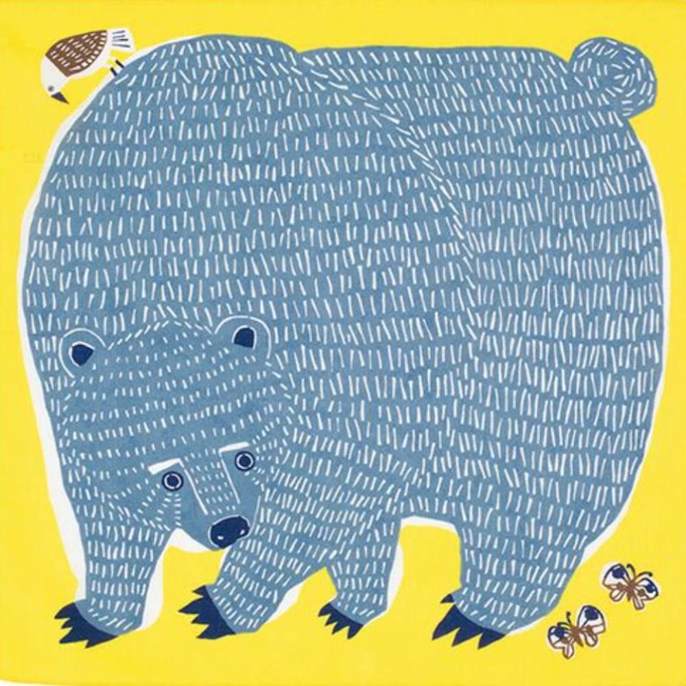 ふろしき クマ柄 カラフルコットン ラッピングクロス ブックカバー 50cm