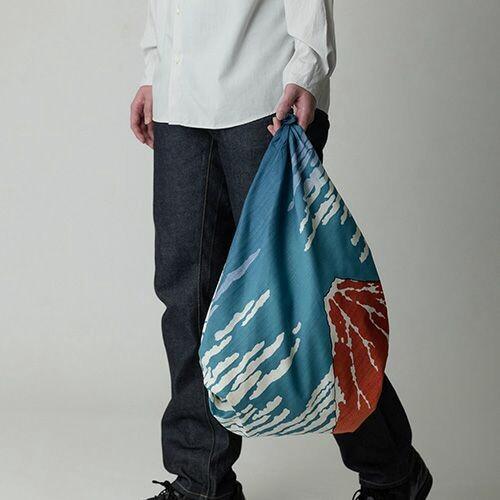 風呂敷 赤富士 浮世絵 綿風呂敷 104×104cm