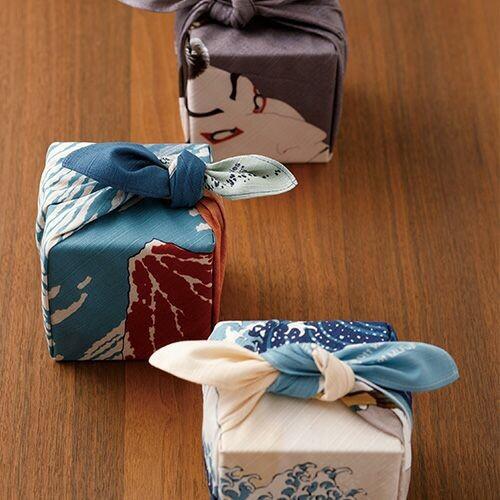 風呂敷 赤富士 浮世絵 綿風呂敷 48x48cm