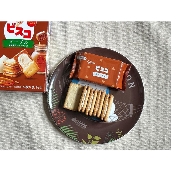 グリコ ビスコ メープルシロップ風味クリームサンドビスケット 15枚入り(5個パック)