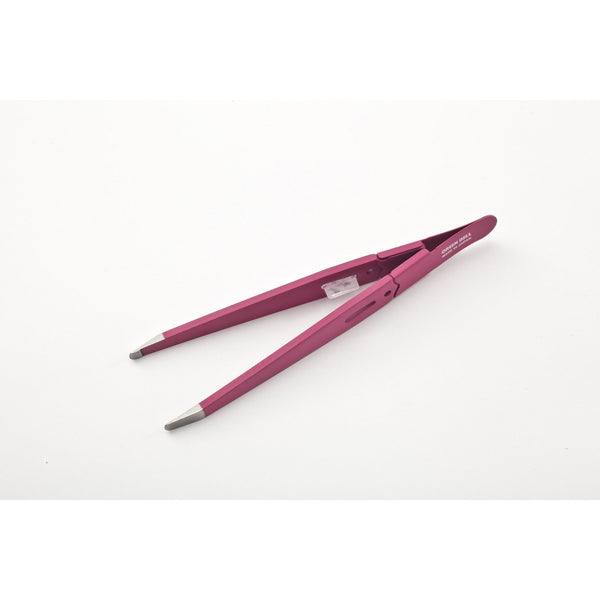 グリーンベル 日本製 丸型ピンセット ピンク 95mm