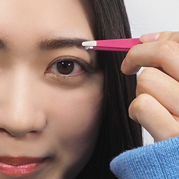 グリーンベル 日本製 丸型ピンセット ピンク 95mm