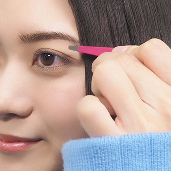 グリーンベル 日本製 丸型ピンセット ピンク 95mm