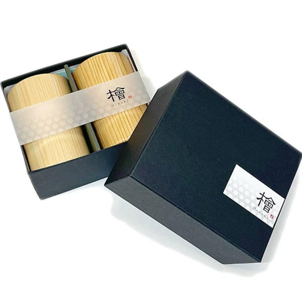 手作り木製ビールカップ ヒノキビールグラス 160ml (2個セット)