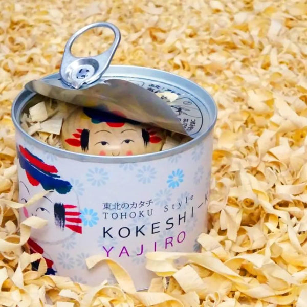 手作りこけしコレクション缶シリーズ フラットヘッドスタイル