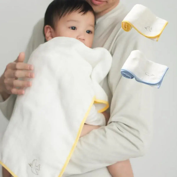 ハートウェル 今治謹製 赤ちゃん用3層モスリンフリクションレスタオル 70cm