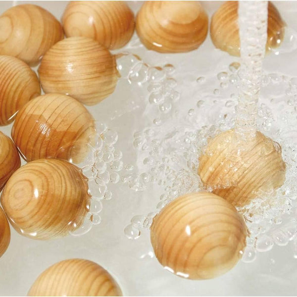 ヒノキ温泉バスボール 天然ヒノキ材芳香剤 5個パック