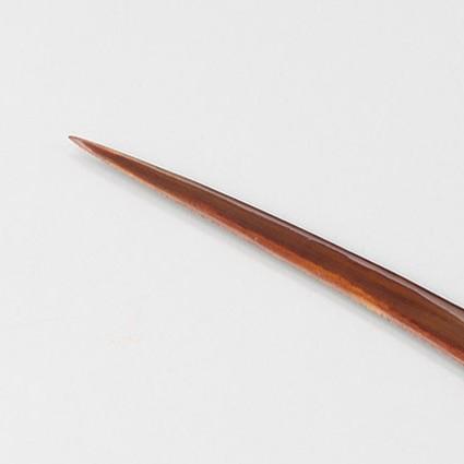 伊助手造り木製漆塗りペーパーナイフ波花柄