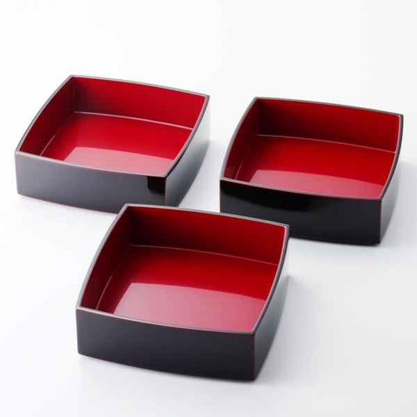 井助 三段弁当箱 伝統漆器 ランチボックス 18cm