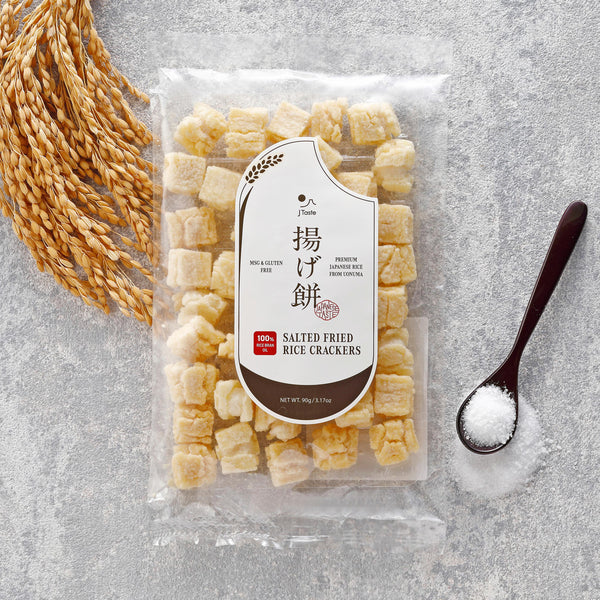 Jテイスト 揚げもち 塩味 クリスピー 和風せんべい 90g (3個パック)