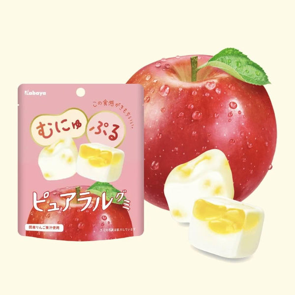 カバヤ ピュアラルグミキャンディ ソフトエアリーアップルグミ 58g (3個パック)