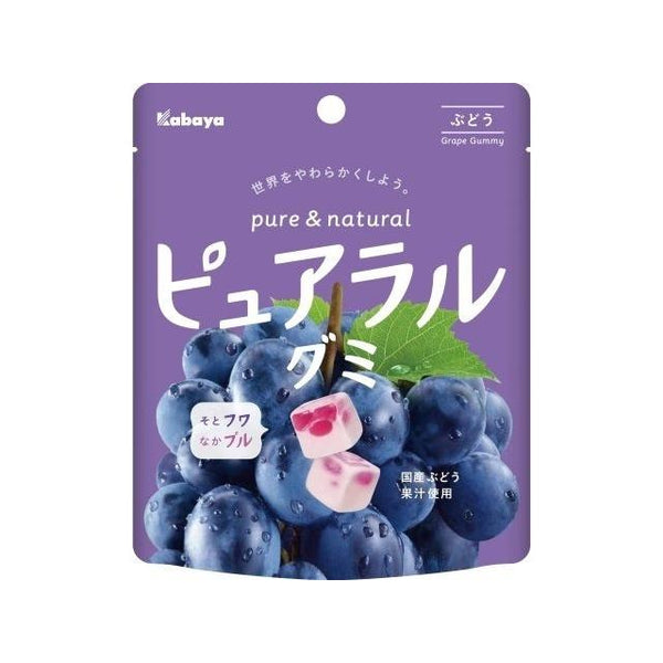 カバヤ ピュラール グミキャンディ ソフトエアリー グレープグミ 58g