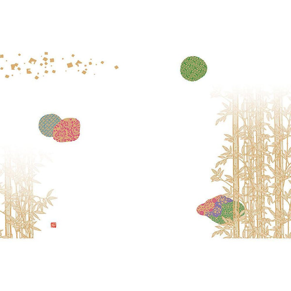 紙磯和紙 テーブルプレースマット 竹林柄 100枚