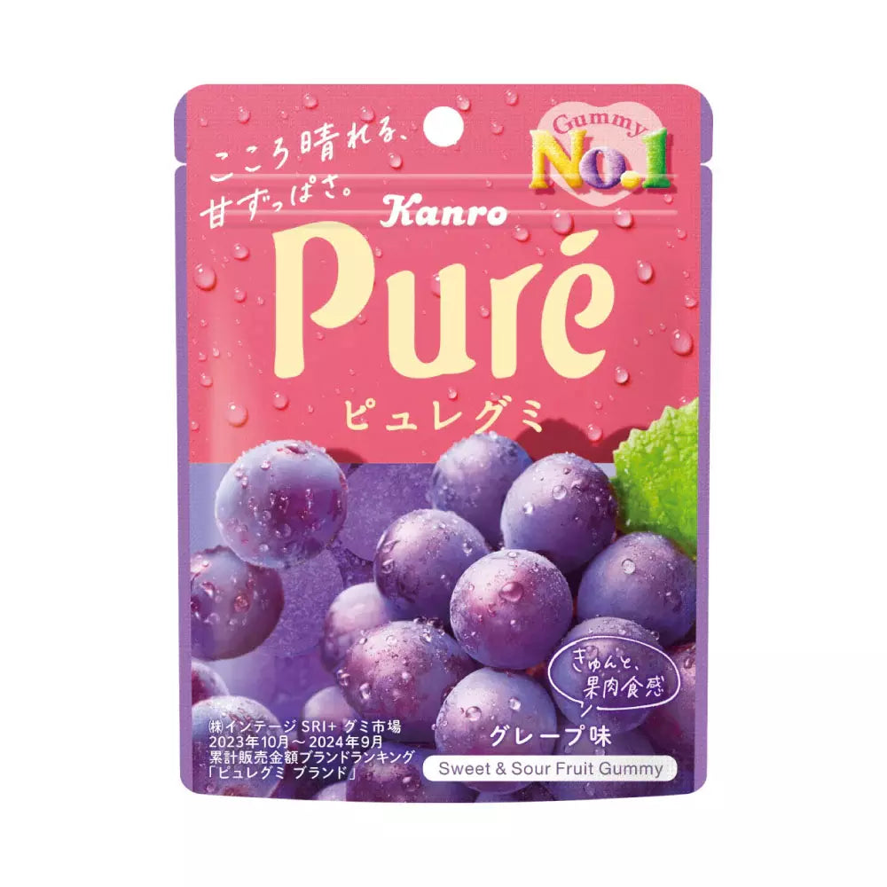 カンロ ピュアグミ ジューシーサワーグミ グレープ味（6個入り）