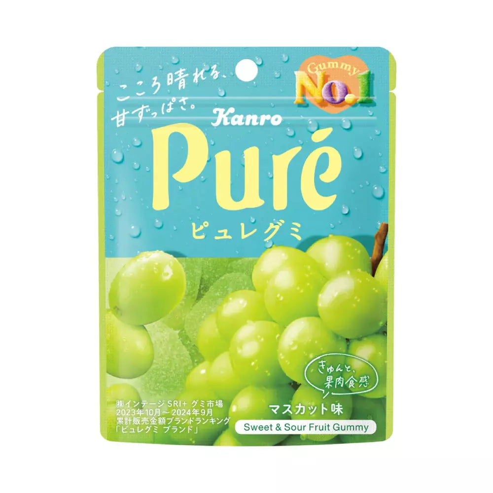 カンロ ピュアグミ ジューシーサワーグミ マスカットグレープ味（6個入り）