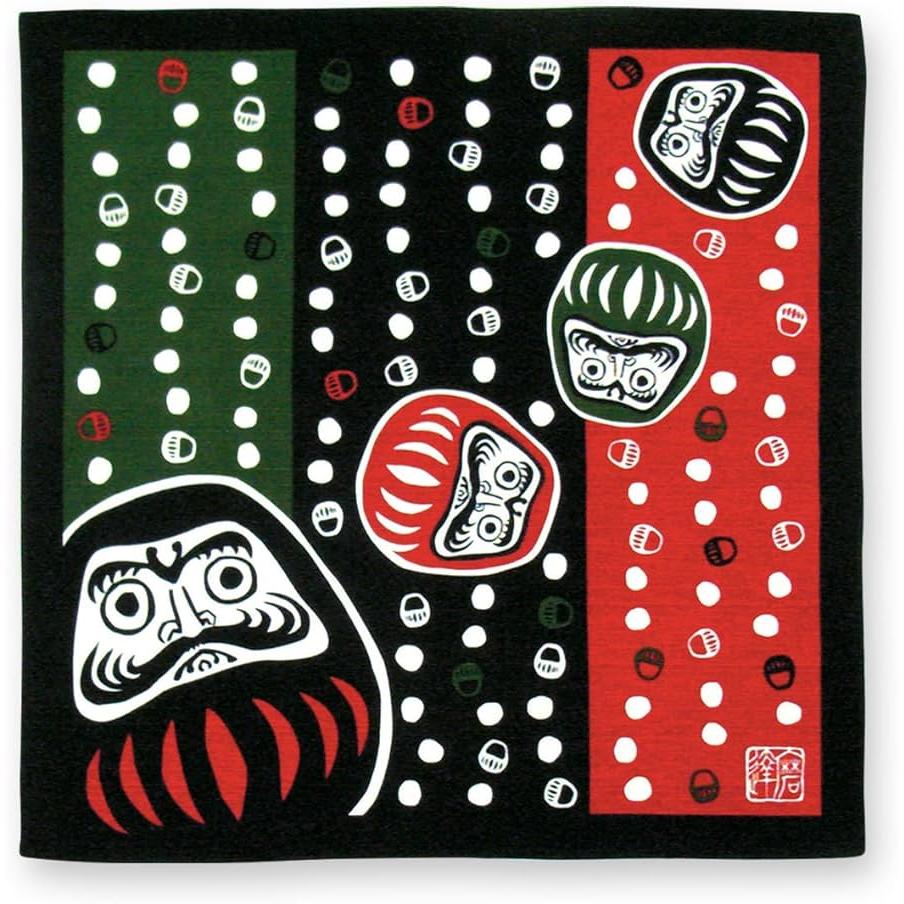 ケネマふろしき ななころびやおき 小 黒綿風呂敷 50cm