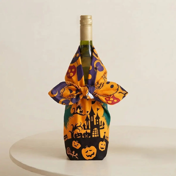 ケネマ・テヌグイ・タオル ハロウィン風風船柄 伝統的手染めコットン布