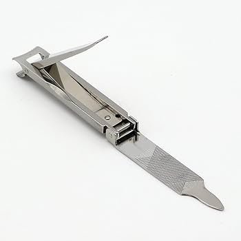 Kiya コンパクト トラベル ネイルクリッパー ウルトラスリム フィンガーネイルクリッパー&ファイル