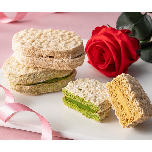 清泉ダックワーズ 宇治抹茶&ほうじ茶小麦不使用ケーキ詰め合わせ 10個入