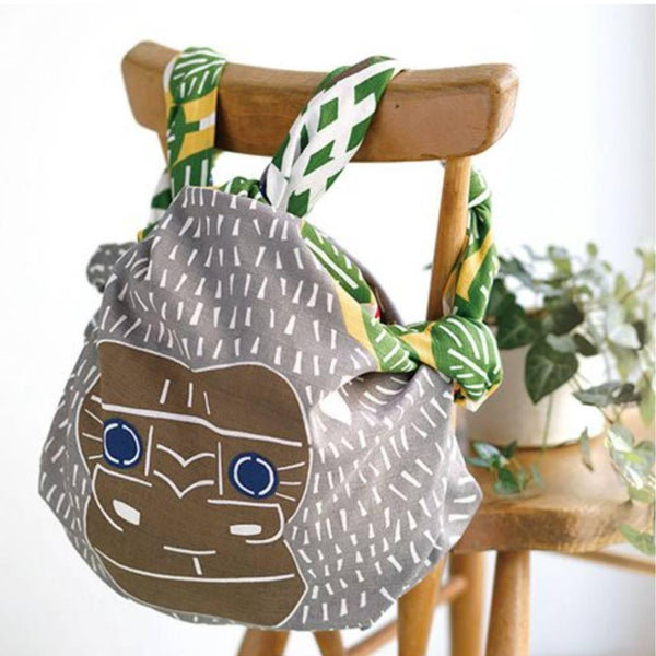 大判風呂敷 ゴリラ柄 綿風呂敷マット 100cm