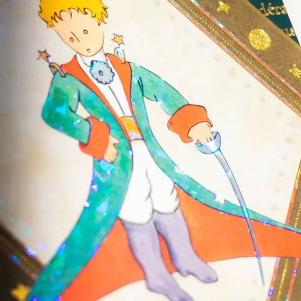 Le Petit Prince ゴールド箔押しポストカード 星の王子さまデザイン