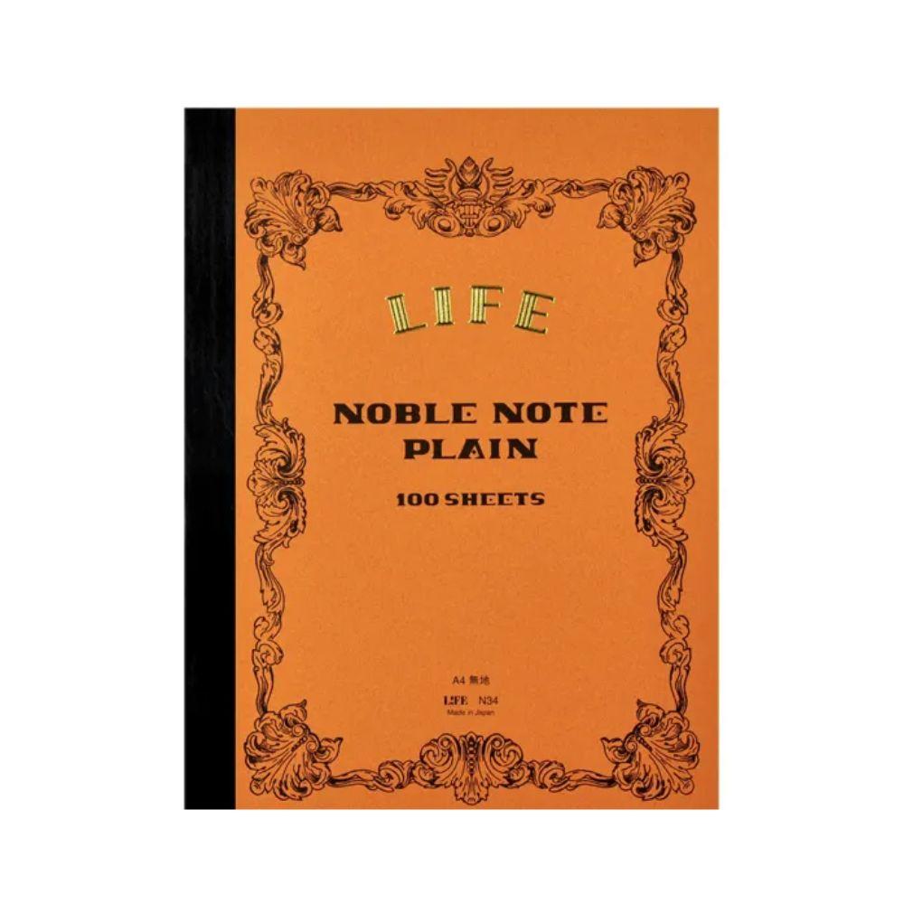 ライフノーブルノートブック A4 罫線なし プレミアムライティングペーパー N34 (100ページ)