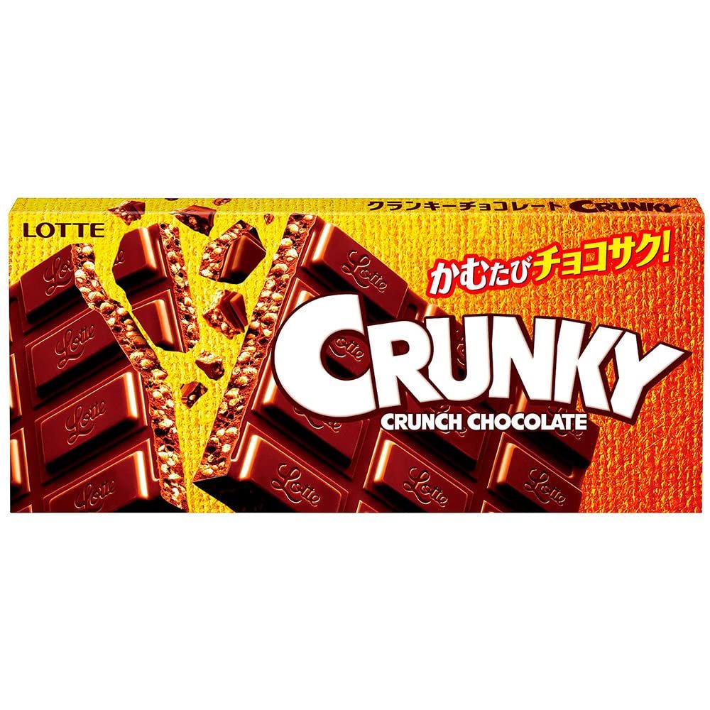 ロッテ クランキーチョコレート クリスピーモルトパフ チョコレートブロック 45g (5個パック)