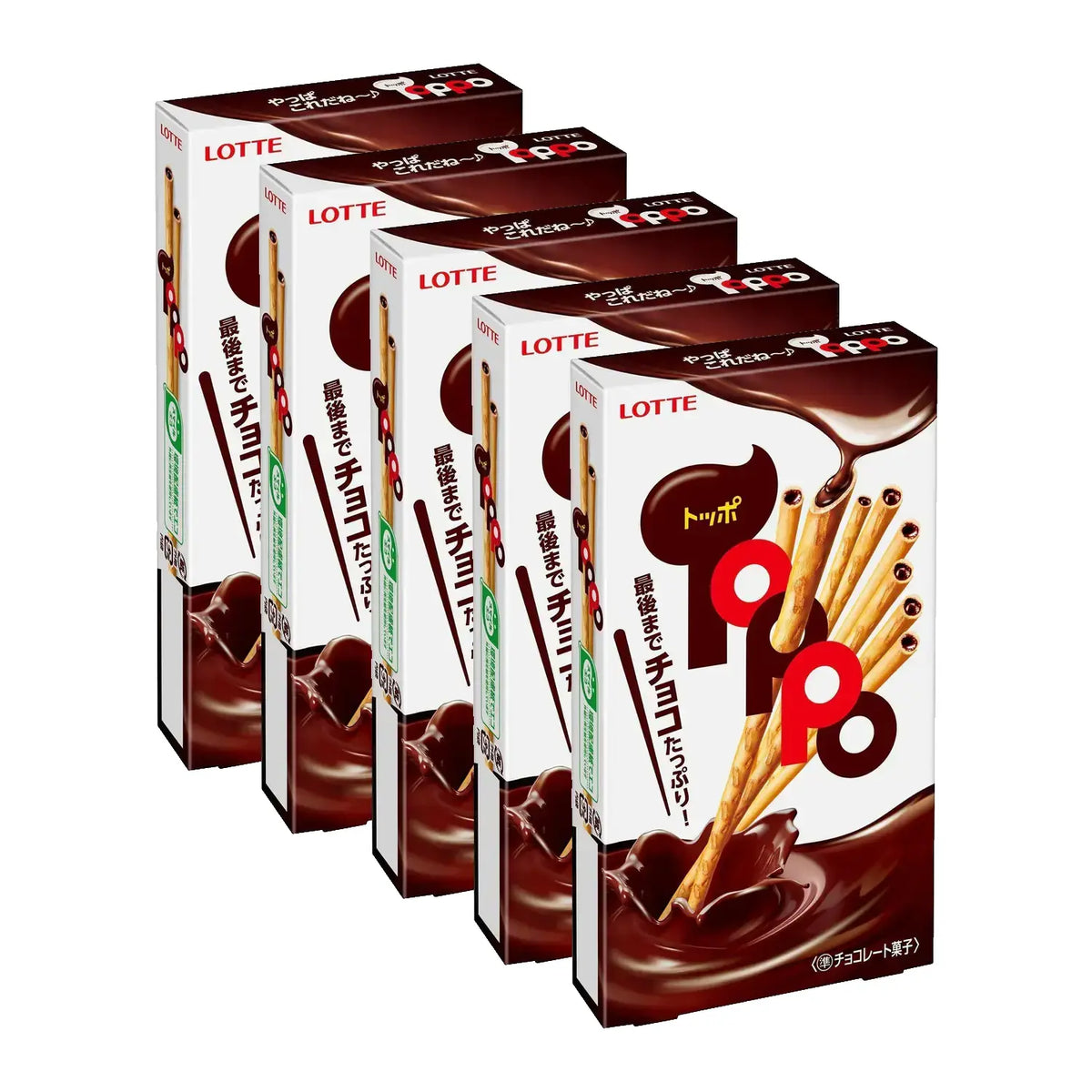 ロッテ トッポ チョコレート入りプレッツェルスティックスナック（5個