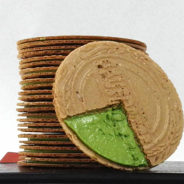 丸久小山園 宇治抹茶クリーム入りゴーフレットワッフルクッキー 8枚入