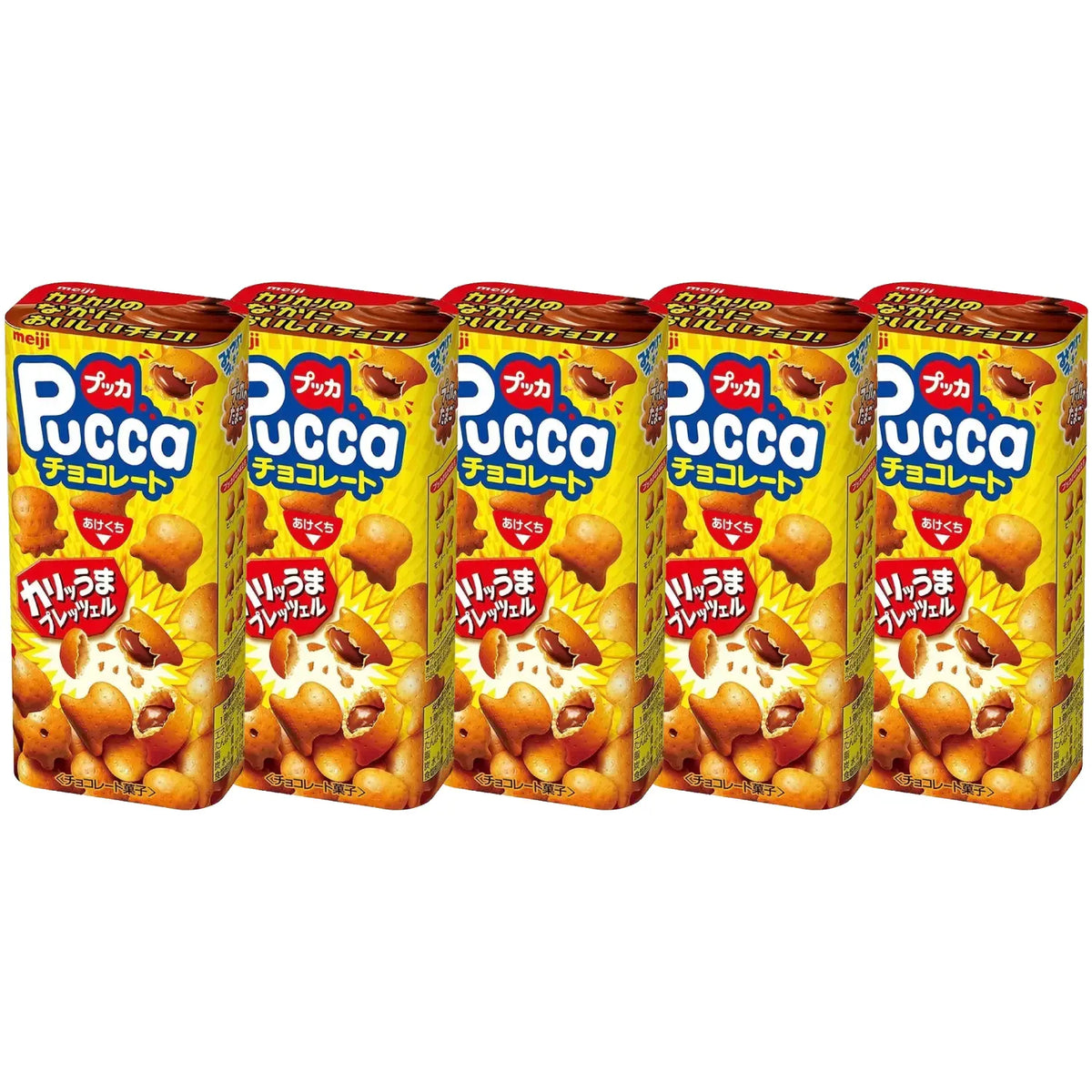 明治プッカ チョコレート入りクランチープレッツェルスナック 39g（5個