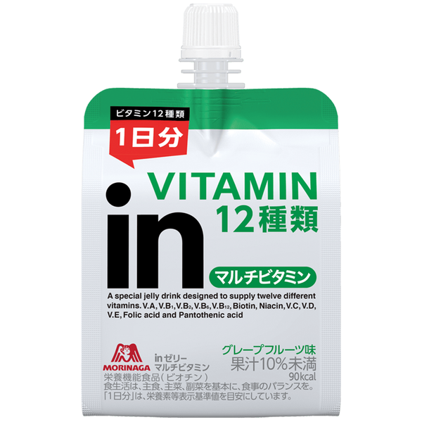 森永inゼリー マルチビタミンドリンク グレープフルーツ 180g×6本