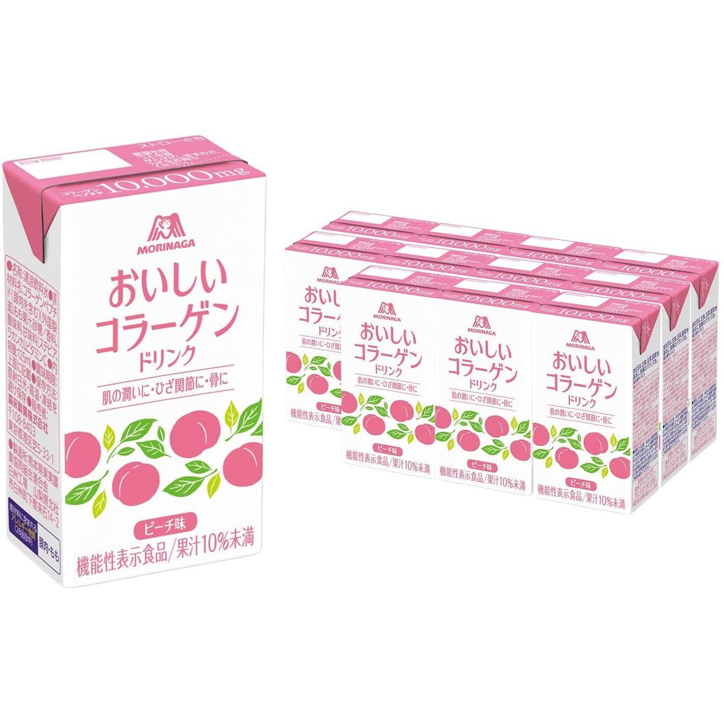 森永 おいしいコラーゲンドリンク ピーチ味(12本入り)
