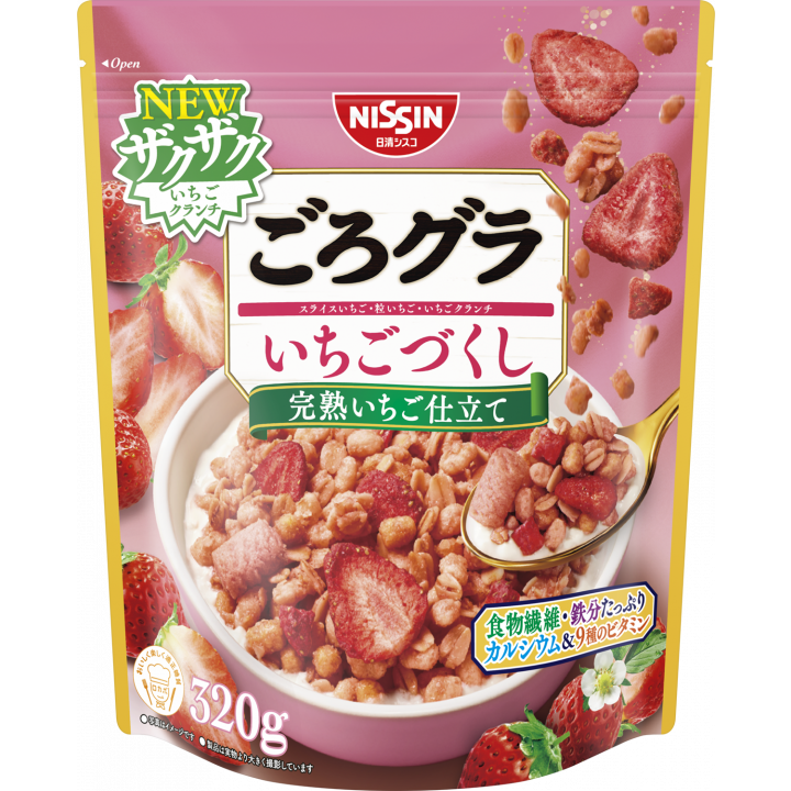日清 五目グラ ストロベリーグラノーラ 高食物繊維朝食シリアル 320g