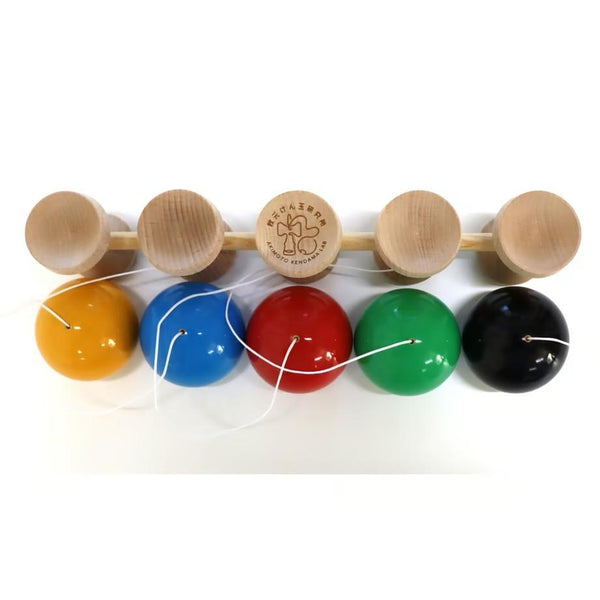Ozora 5カップけん玉 ユニークな日本のカップとボールのおもちゃ