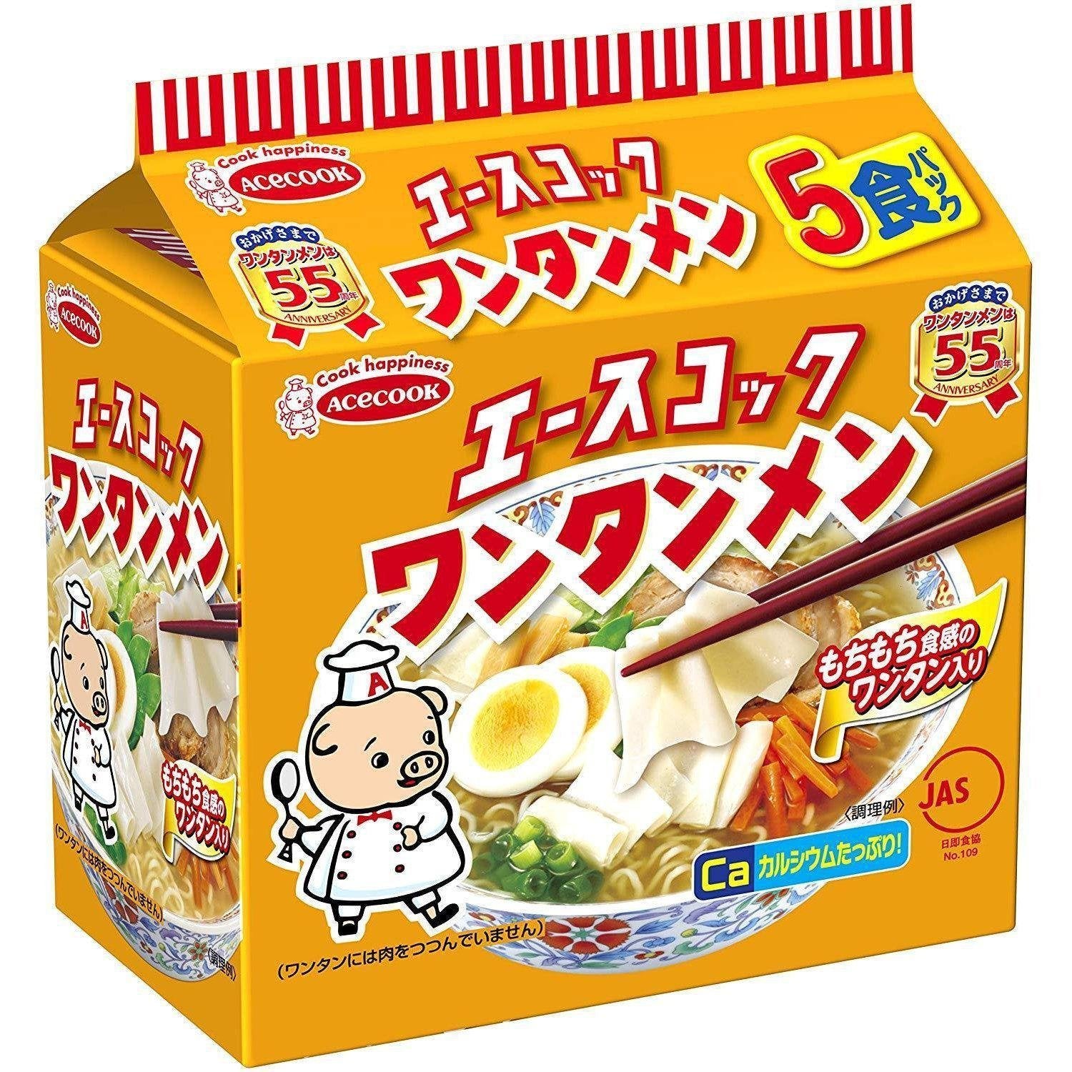 エースコック ワンタンメンラーメン 5食