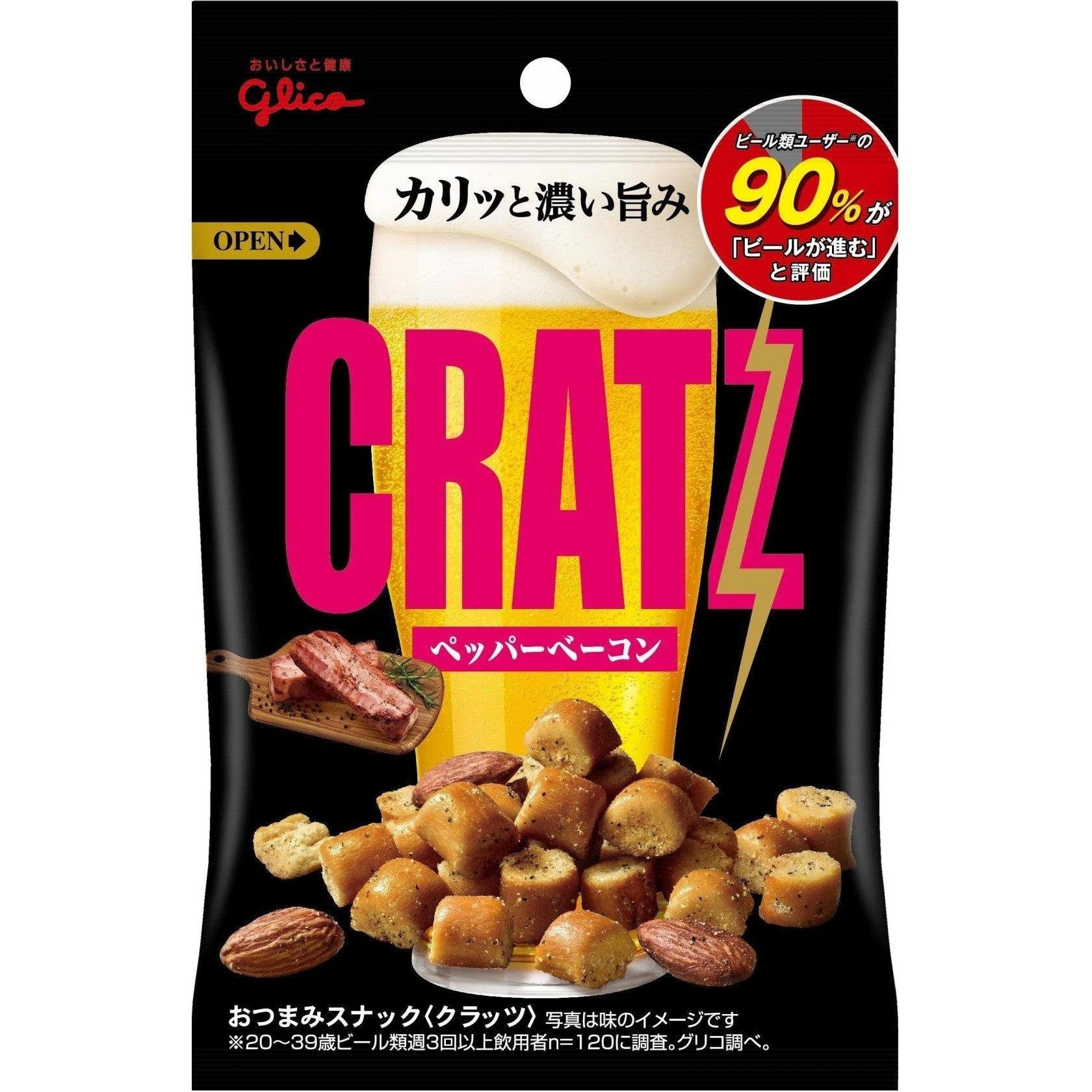 グリコ クラッツ ペッパーベーコンスナック 42g