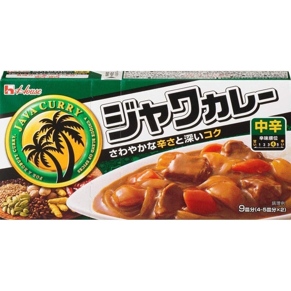 ハウス ジャワカレー 中辛(和風カレールーキューブ)185g